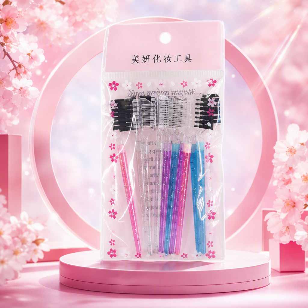 Pink packaging bag makeup tool set, multi-functional beauty makeup brush, makeup stick, makeup sponge, portable makeup supplies gift pack Specification image