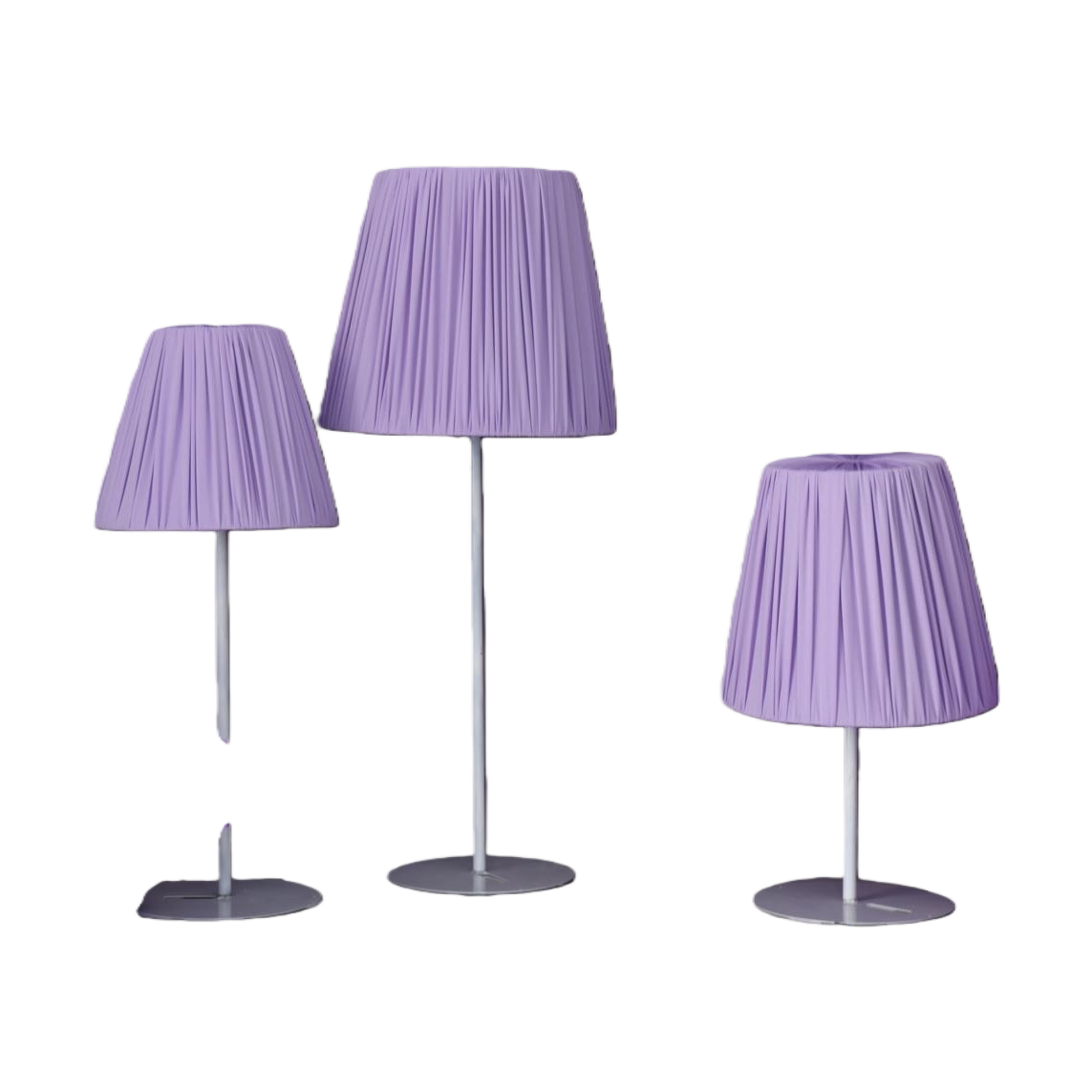 Creative purple pleated lampshade table lamp for warm bedroom and study decoration, simple and modern lighting fixtures Item Picture