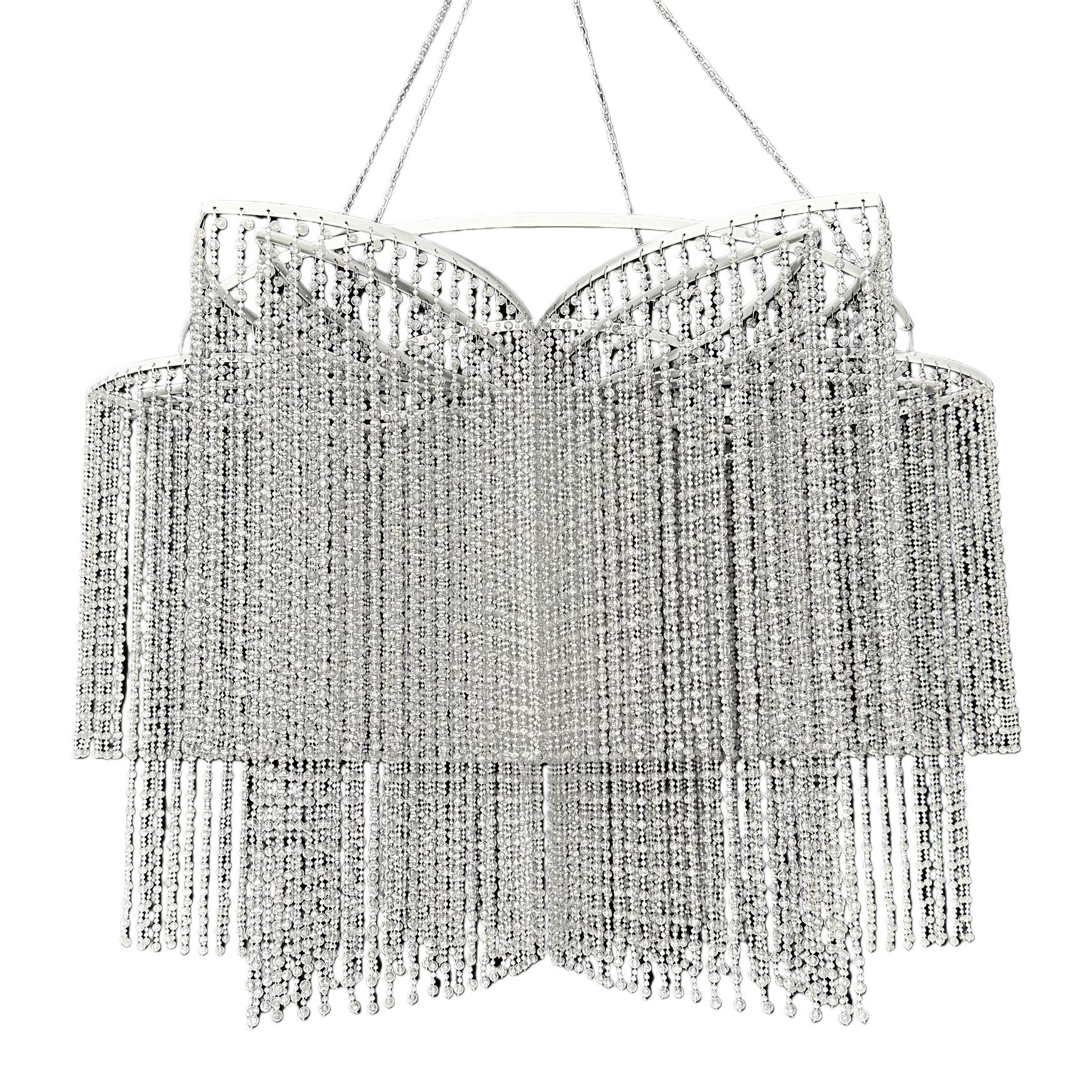 Luxurious, modern and simple white crystal chandelier for living room, dining room and bedroom lighting fixtures and decorative items Item Picture