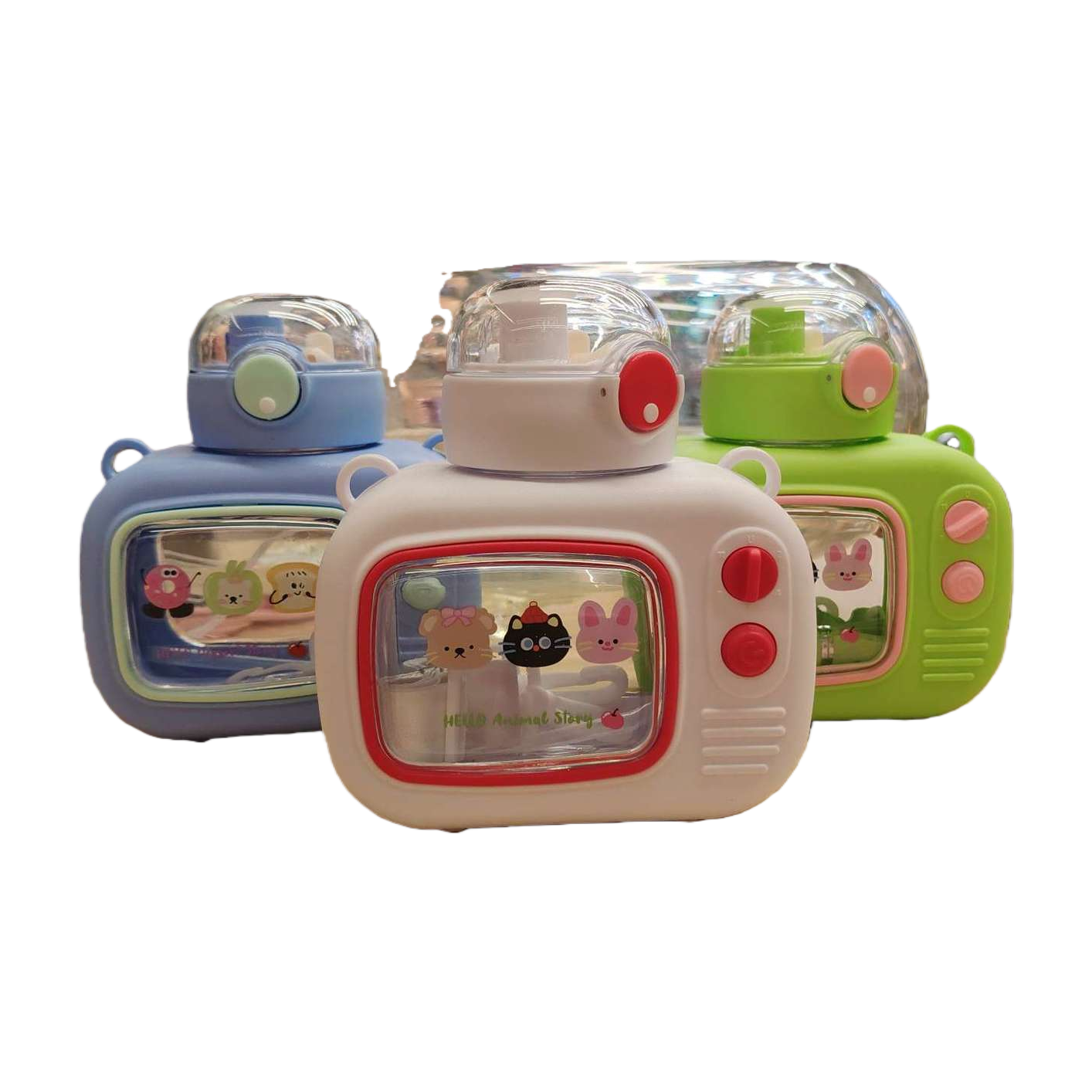 Creative color TV-shaped water cups, fashionable and individual office and home drinking cups, creative gifts Item Picture