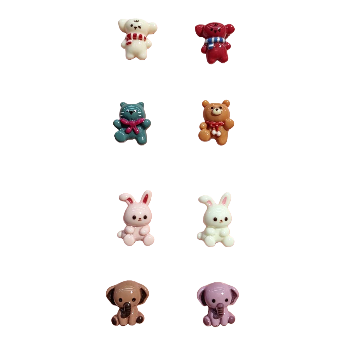 A variety of cartoon animal ornaments, colorful bears, rabbits and elephants, creative home decoration, children's room decorations, cute and fun gifts Item Picture