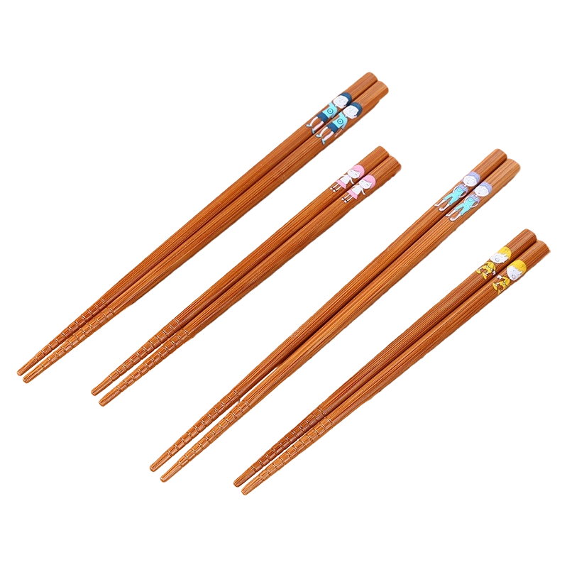Natural wooden chopstick set, eco-friendly and durable tableware, portable for home use, essential for restaurant tables Item Picture
