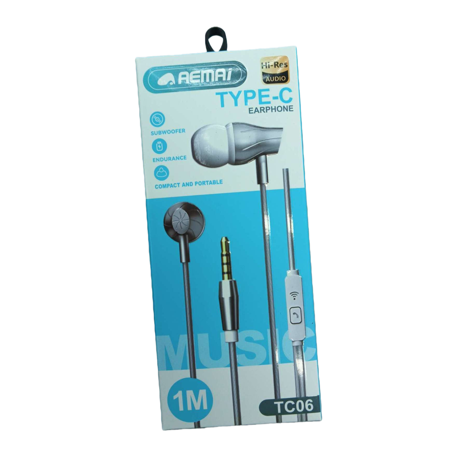 Fashionable blue and white packaging box headphones, high-definition stereo portable music headphones, suitable for students Item Picture