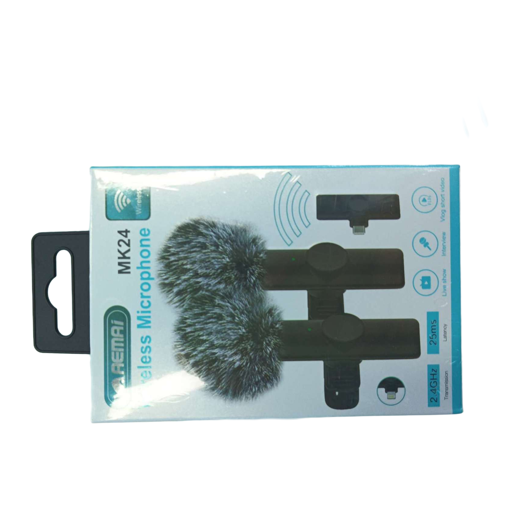 Blue and white packaging box wireless microphone, professional audio equipment, portable conference and presentation equipment, high-fidelity wireless microphone Item Picture