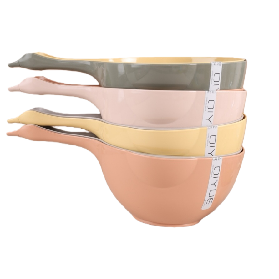 Colorful goose-shaped handle draining basket, kitchen storage and vegetable washing basket, fruit and vegetable draining wonder, portable for home use Item Picture