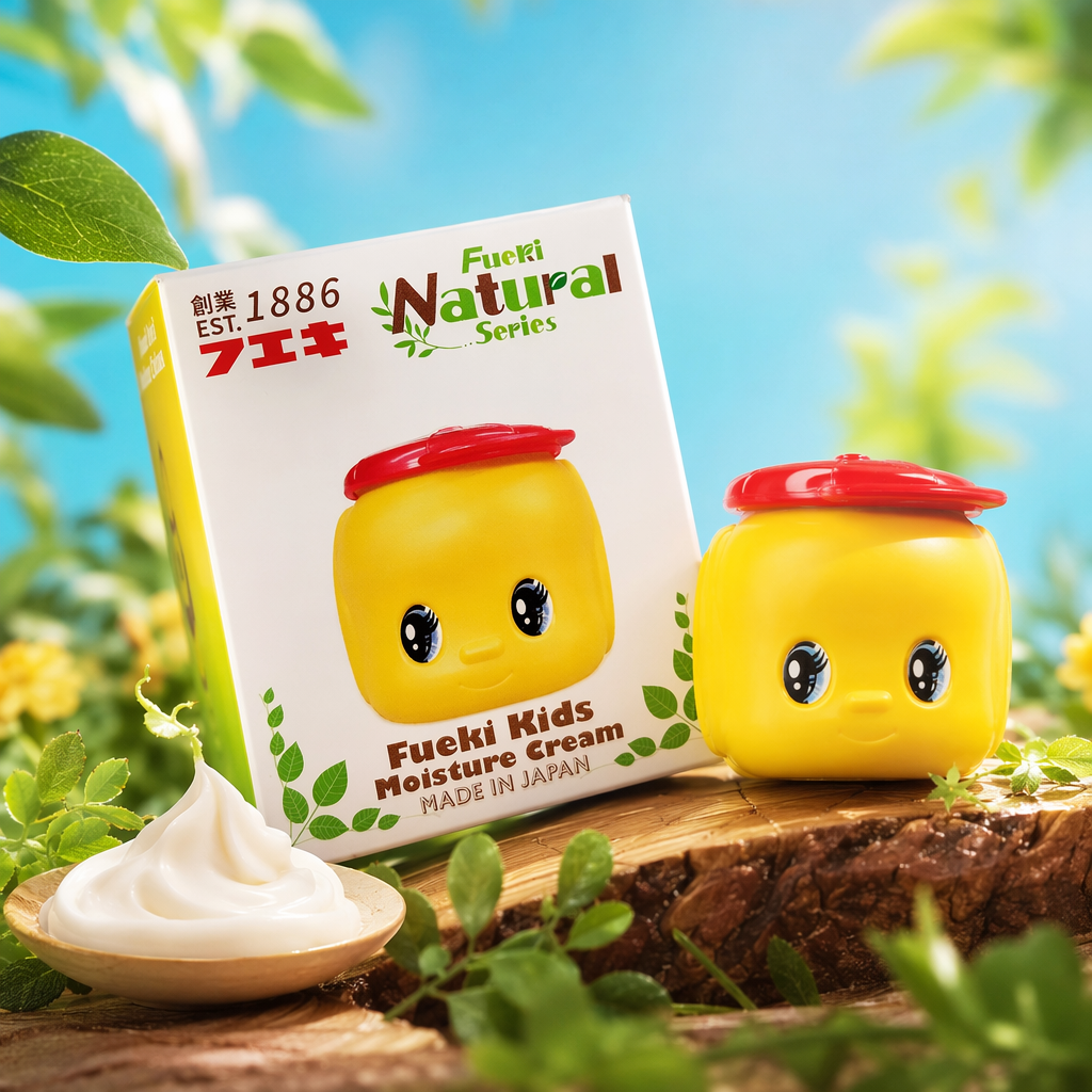 Fuerke Little Yellow Duck Children's Moisturizing Cream 50g Japanese Fuerke Children's Moisturizing Skin Cream Lotion Application Scenario