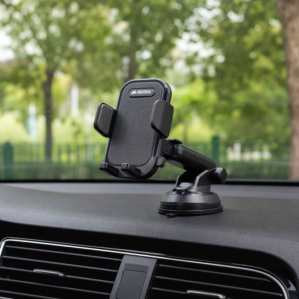 The multi-functional car navigation stand and the black car phone stand are firmly clamped and suitable for multiple vehicle models details Picture