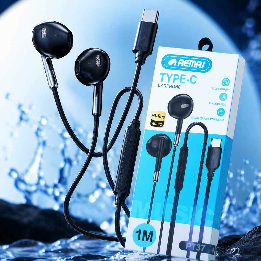 Fashionable blue and white packaging box headphones, high-fidelity stereo, lightweight and portable music headphones gift box Specification image