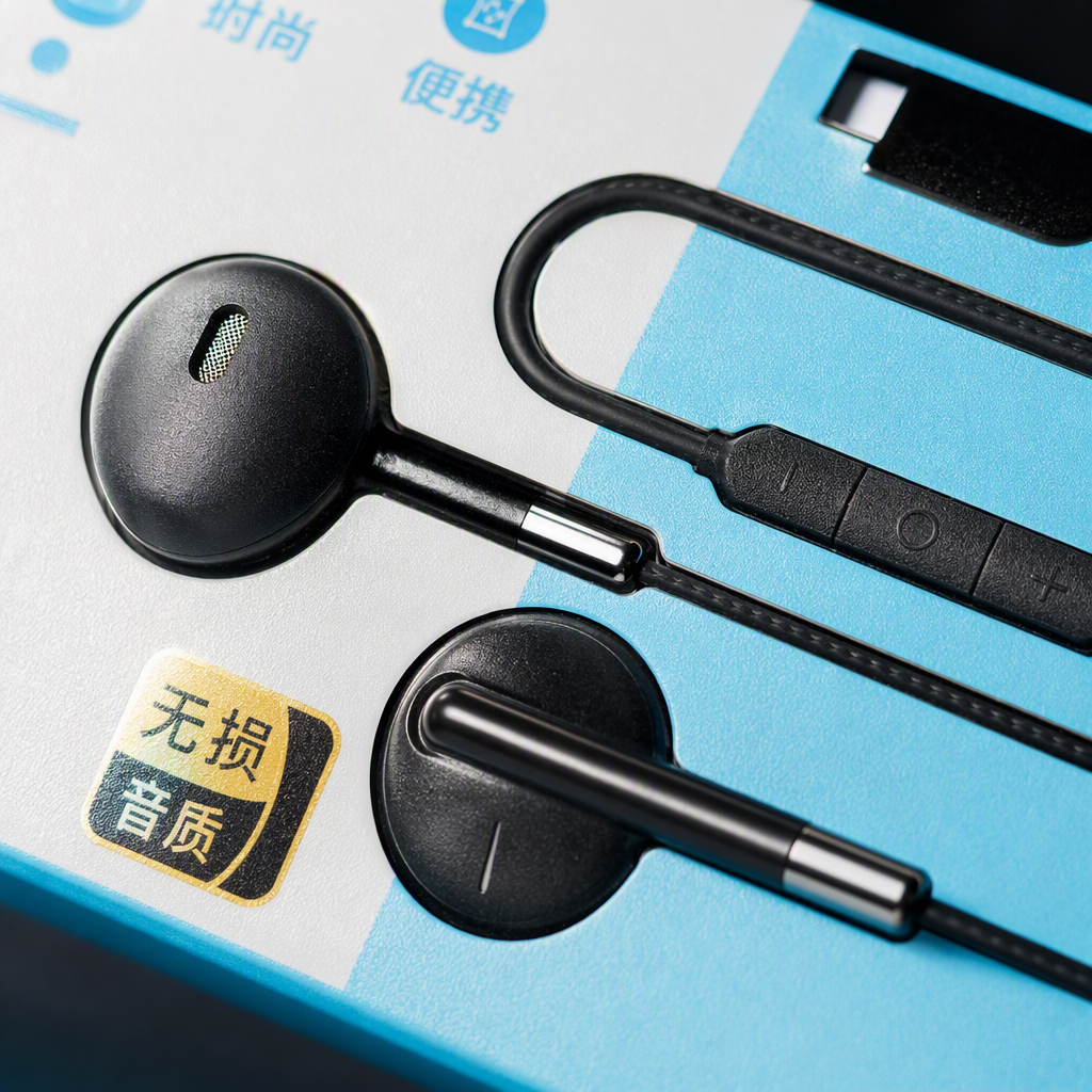 Fashionable blue and white packaging box headphones, high-fidelity stereo, lightweight and portable music headphones gift box Application Scenario