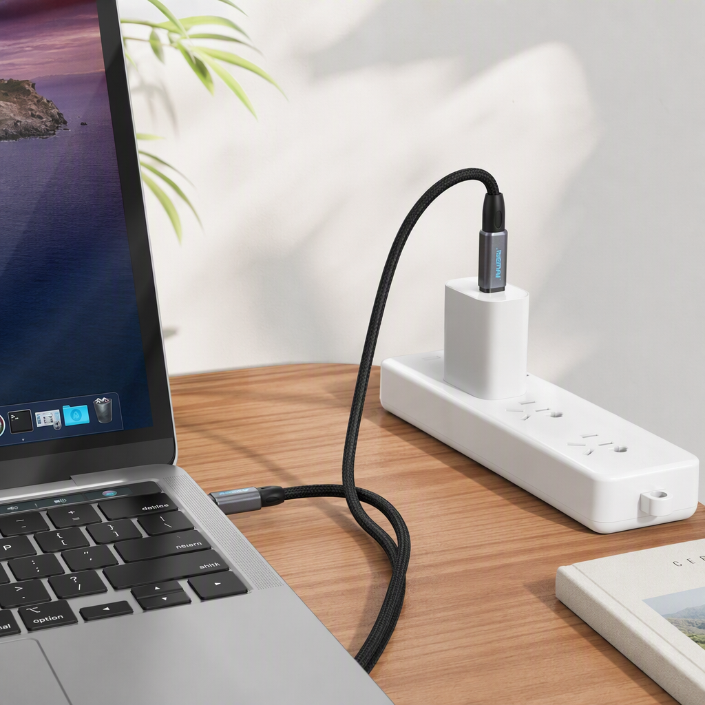 Blue and white simple packaging box, multi-functional data cable, charging cable, universal, durable and portable storage box for mobile phones and tablets details Picture