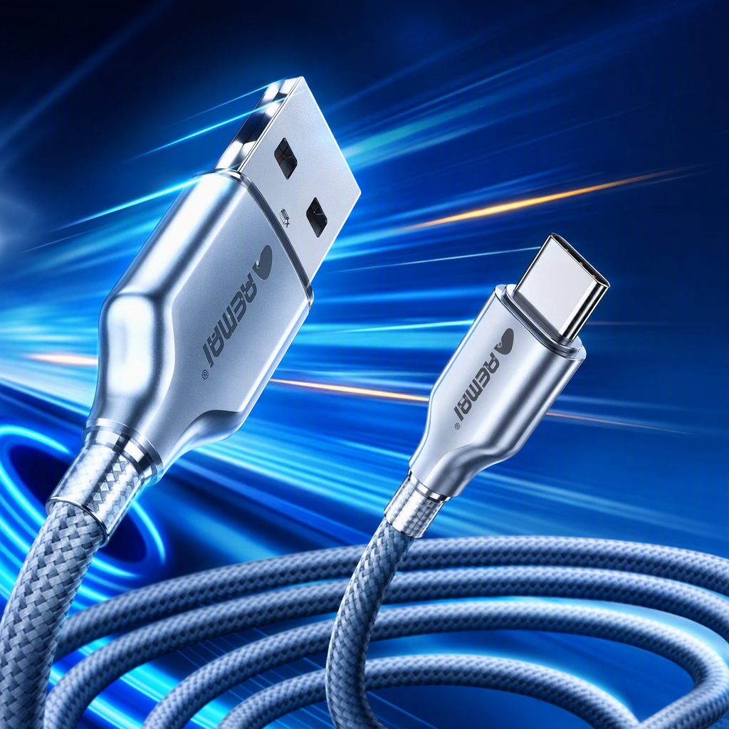 The high-strength silver braided charging cable supports fast charging and durable mobile phone data transmission Specification image
