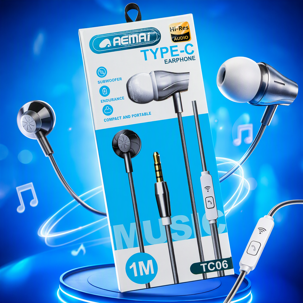 Fashionable blue and white packaging box headphones, high-definition stereo portable music headphones, suitable for students Specification image