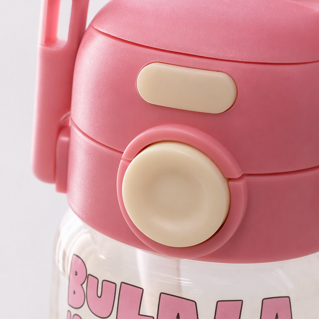 Pink portable water cup with handle leak-proof student sports portable cup, plastic water bottle, capacity 750ml Application Scenario