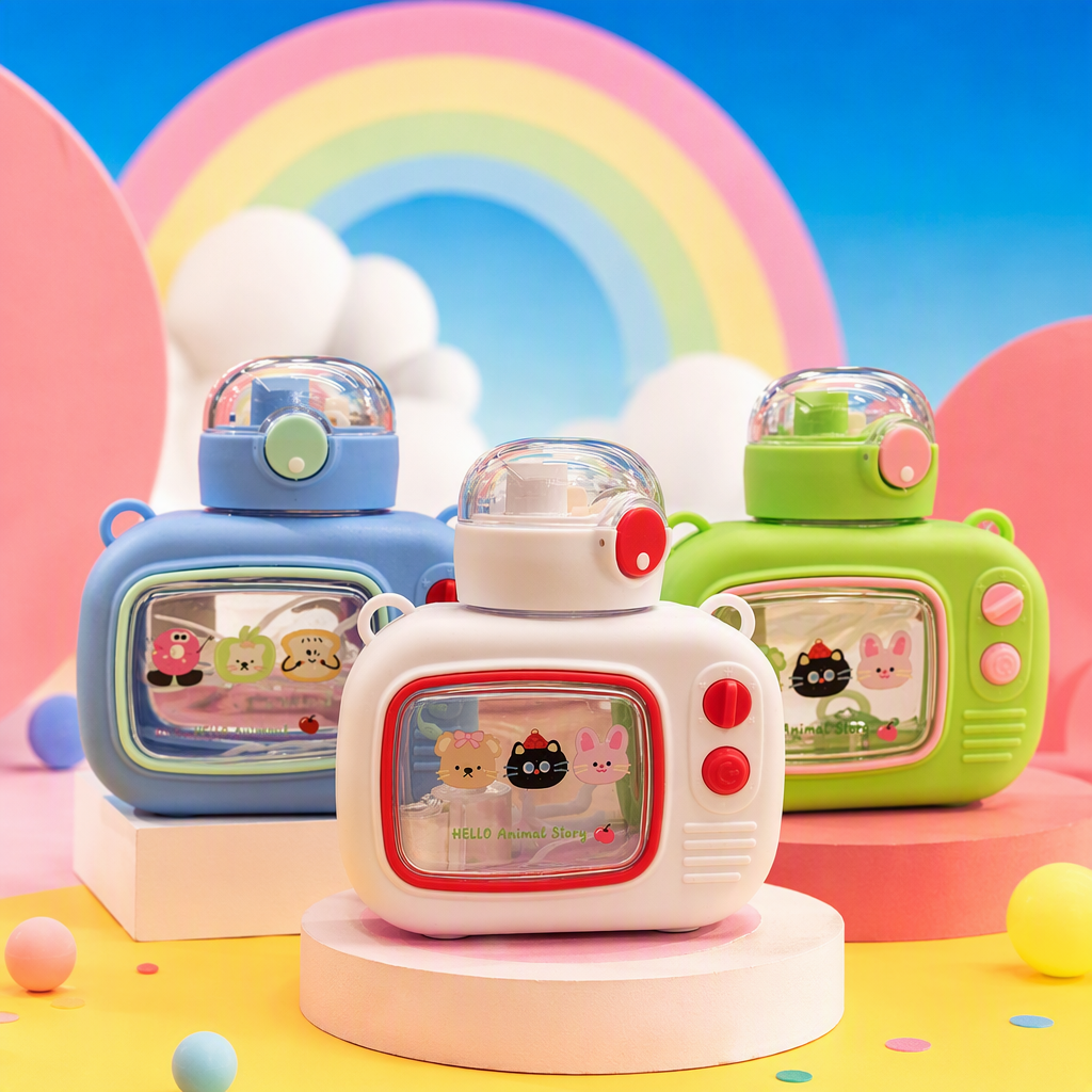 Creative color TV-shaped water cups, fashionable and individual office and home drinking cups, creative gifts Specification image