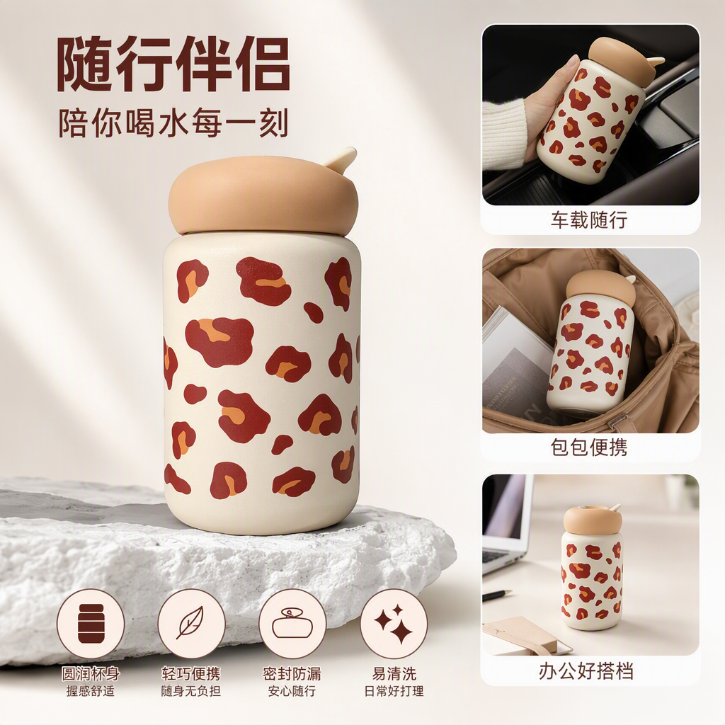 Moda estampado leopardo cerámica taza de agua creativo café y té oficina hogar tendencia personalidad tazas