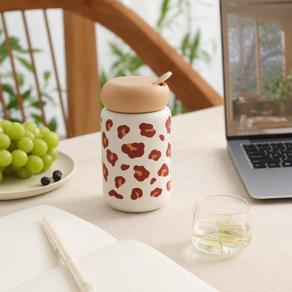 Moda estampado leopardo cerámica taza de agua creativo café y té oficina hogar tendencia personalidad tazas details Picture