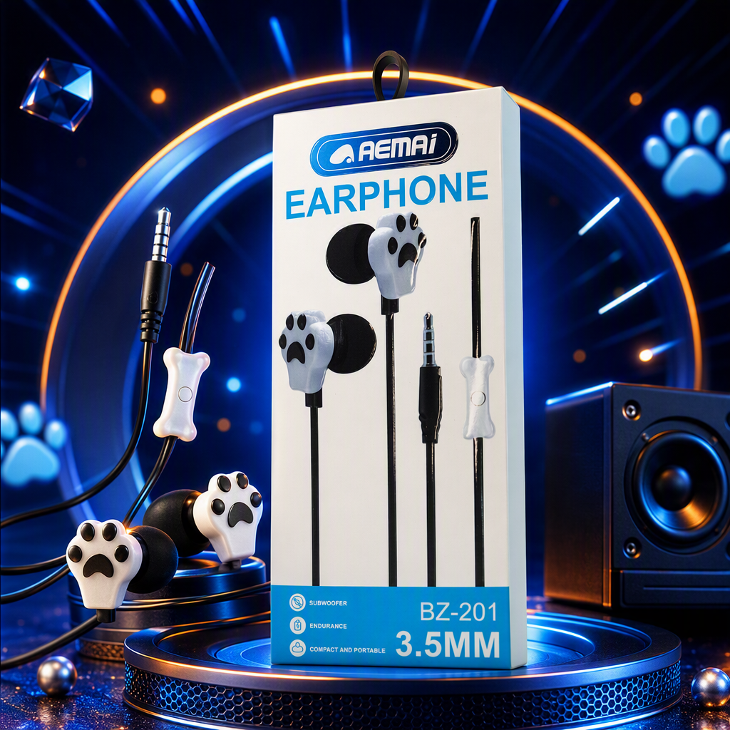High-quality white packaging box headphones with microphones, universal headsets for portable computers and mobile phones Specification image