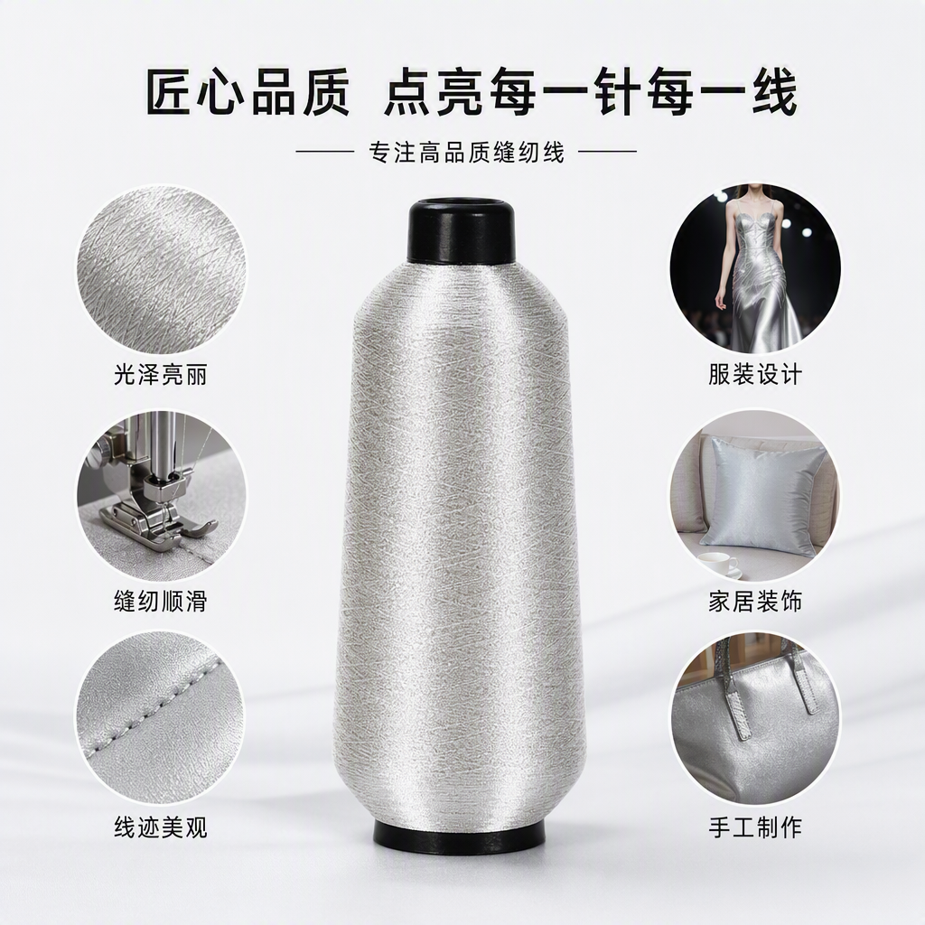 高强度银色线轴手工编织线材多用途钩针编织用品DIY金银线类