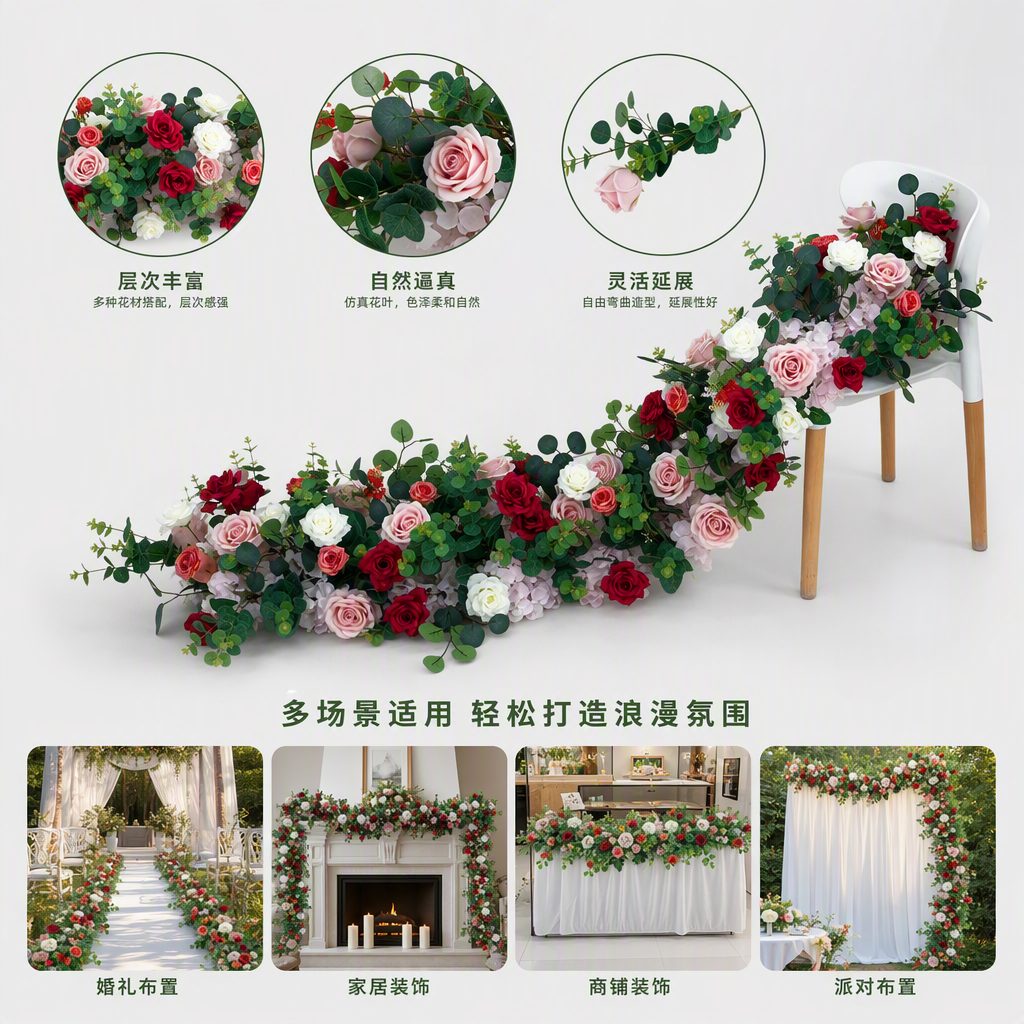 白粉绿植花条多肉盆栽室内绿化装饰植物插花花艺用品
