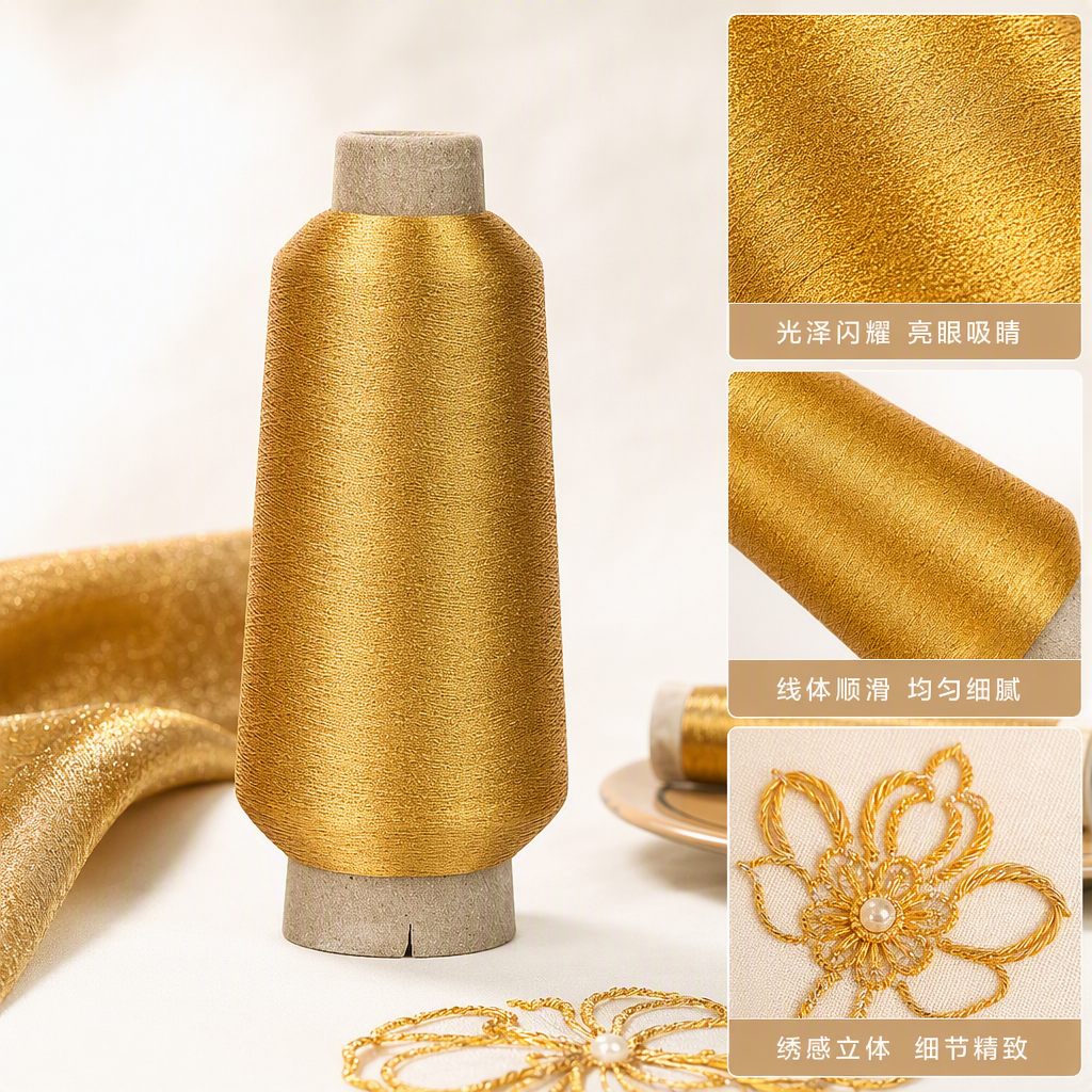 高品质金色线轴手工编织装饰DIY材料