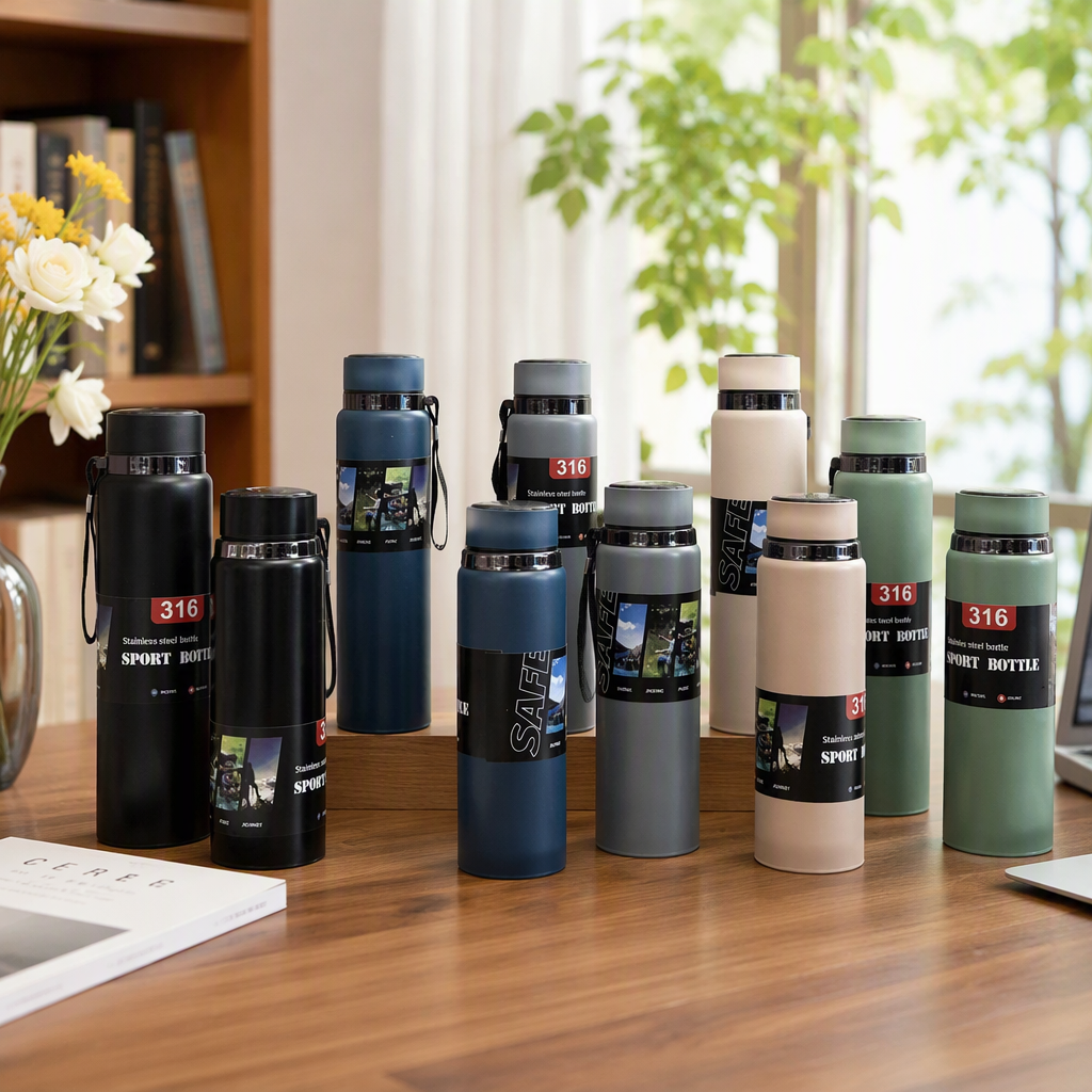Colorful stainless steel sports water cup, large-capacity portable insulated outdoor sports water bottle, student sports water cup details Picture
