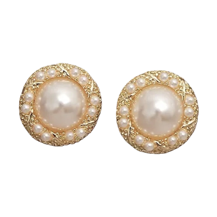 Moda oro perla pendientes simple y versátil temperamento orejeras versión coreana de la tendencia pendientes con accesorios Item Picture