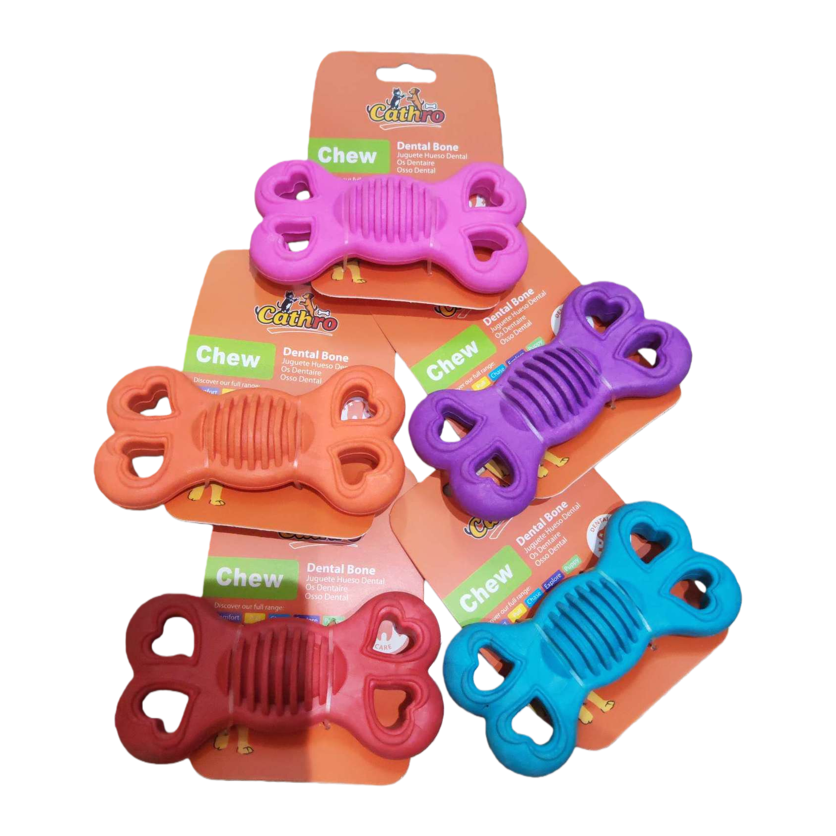 Colorful bone-shaped pet biting toys, durable and wear-resistant dog teething toys, pet supplies, pet toys Item Picture