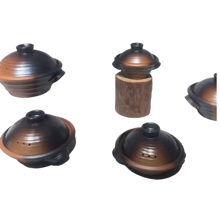 Multi-functional heat-resistant ceramic clay pot, stewing soup pot, soup pot, household kitchen stewing pot, clay pot, pottery tableware Item Picture