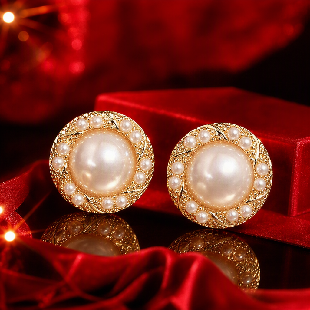Moda oro perla pendientes simple y versátil temperamento orejeras versión coreana de la tendencia pendientes con accesorios Specification image