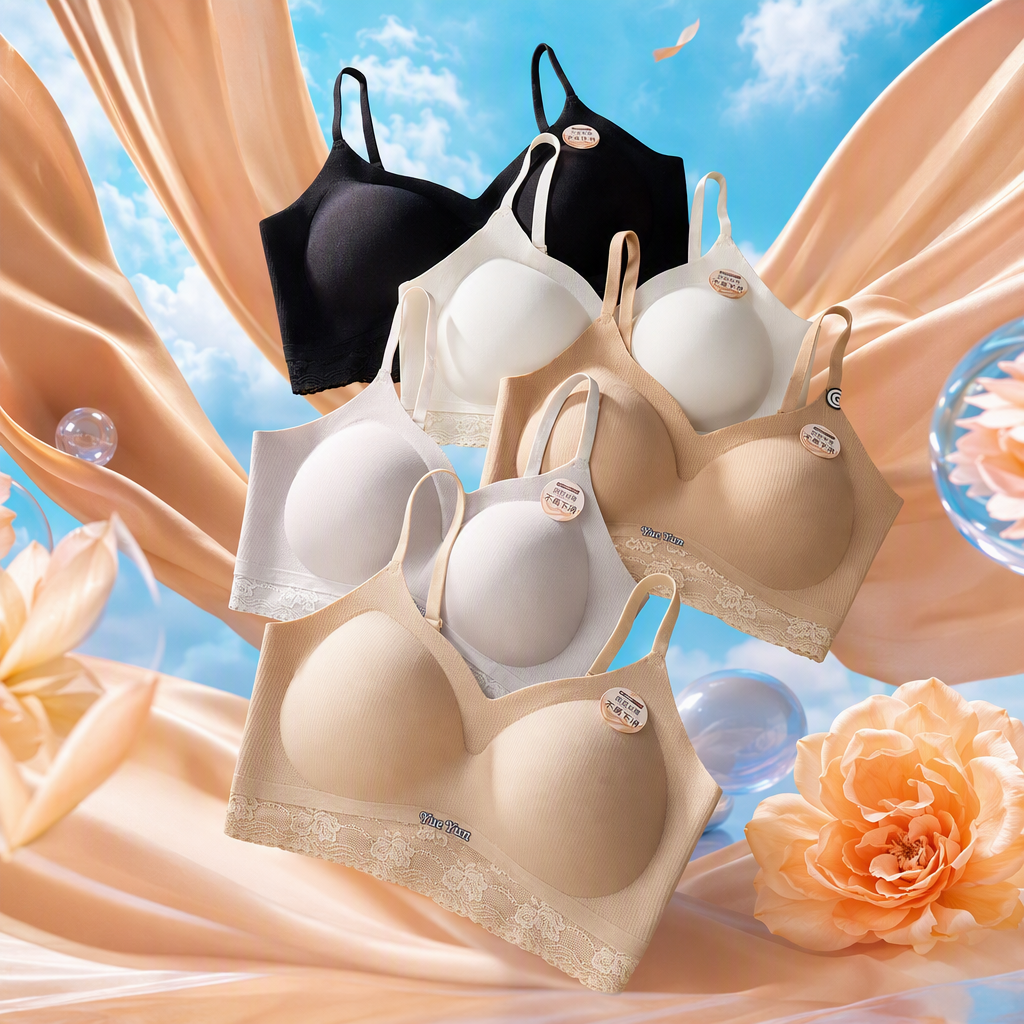A variety of multi-color comfortable lace women's underwear without underwire, breathable and sexy bra sets are available for selection Specification image