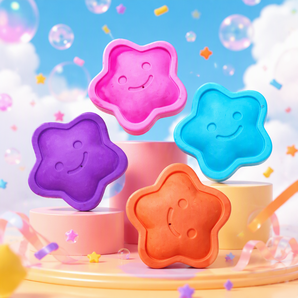 Colorful star-shaped pet teething toys, durable teething pet supplies, dog teething toys, pet toys Specification image