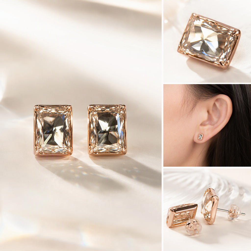 Selected fashionable light yellow square gemstone rings, pendants, bracelets, natural crystal jewelry and gifts