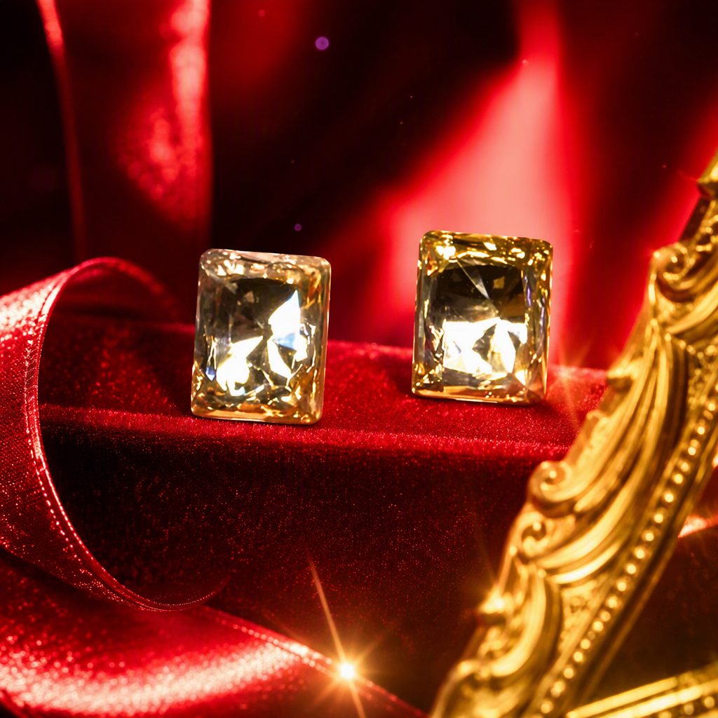 Selected fashionable light yellow square gemstone rings, pendants, bracelets, natural crystal jewelry and gifts Specification image