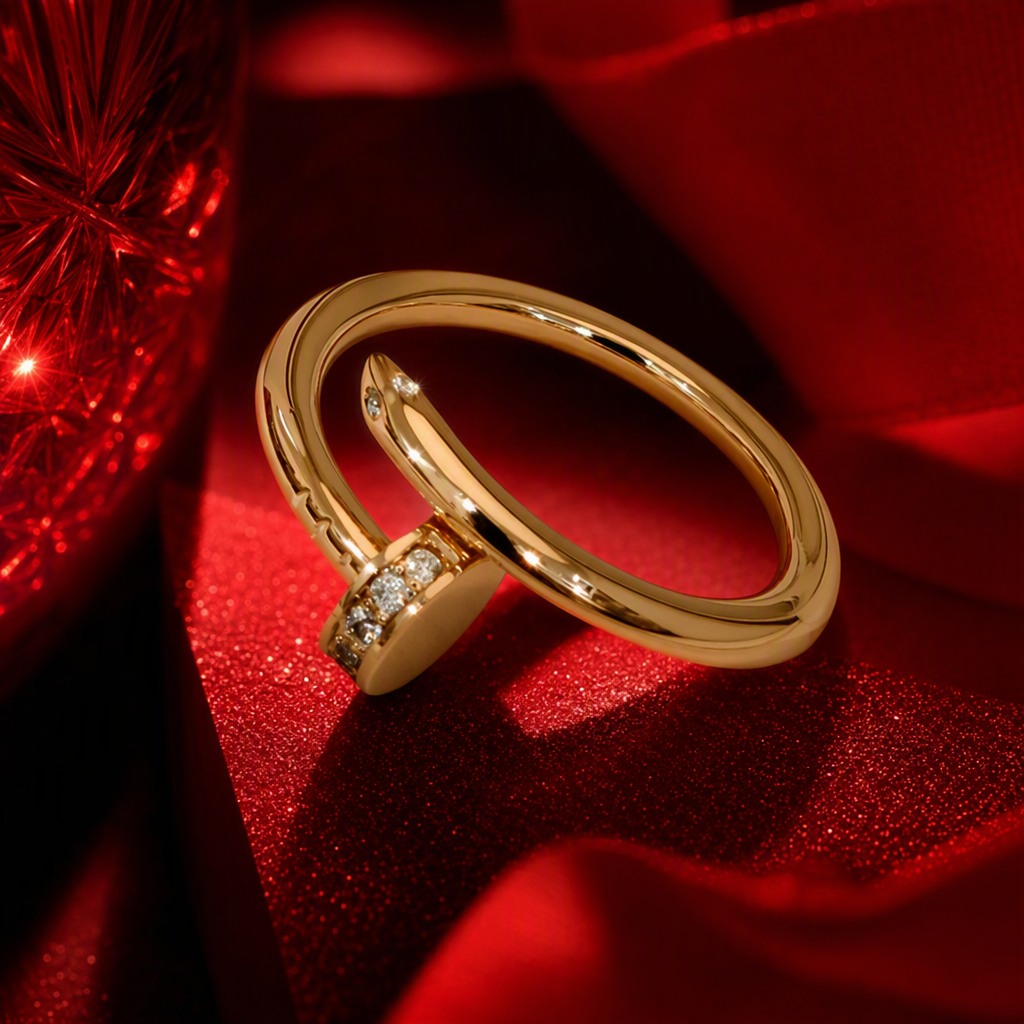 Anillo de oro marquetería elegante caja de joyas rojo almacenamiento accesorios caja de regalo embalaje presentación colecciones Specification image