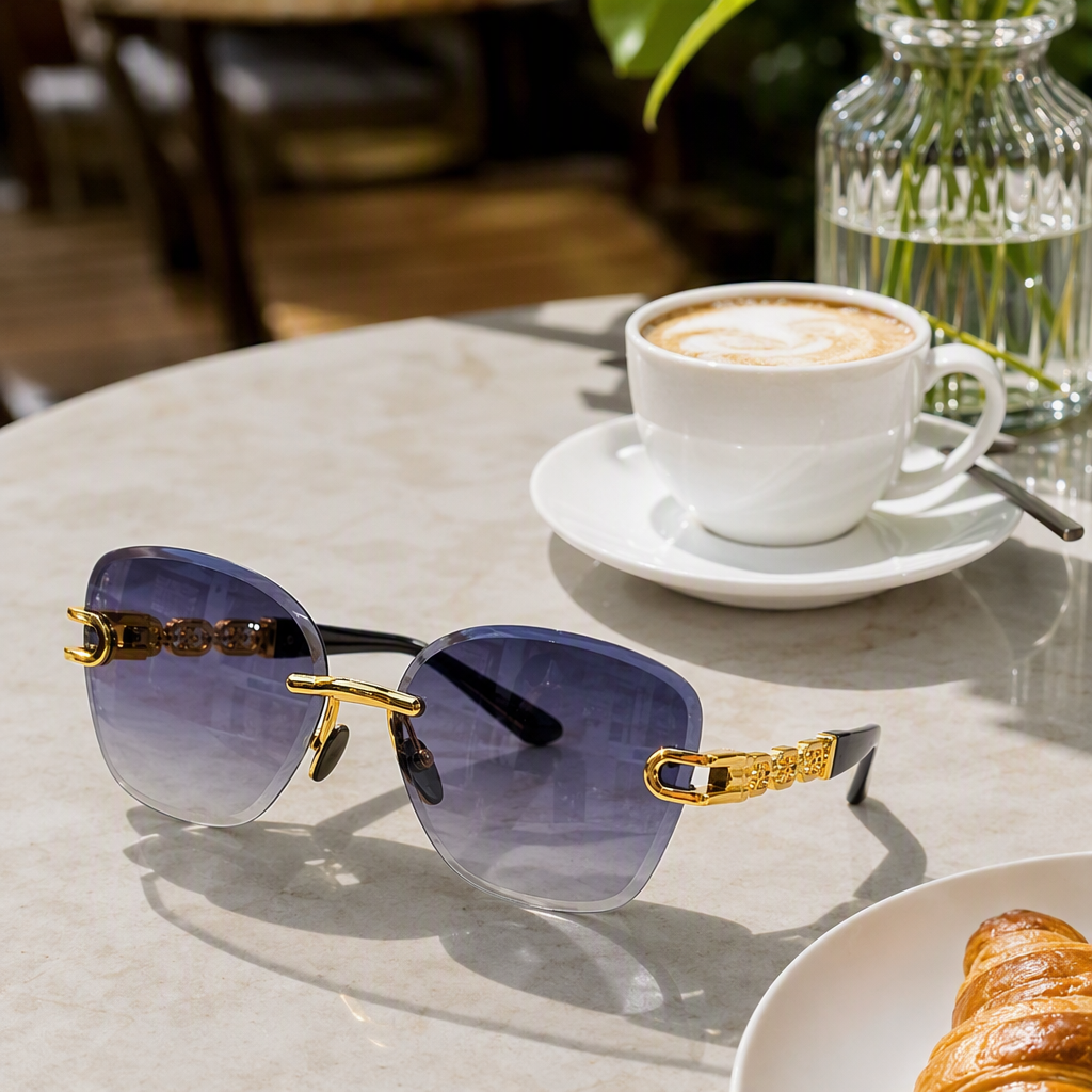 New 2026 sunglasses, trendy and fashionable, UV protection, outdoor activities, street photography, pose photography, sun protection glasses factory direct sales, multiple colors available, European and American foreign trade, men's and women's same style glasses, sun protection and light blocking details Picture
