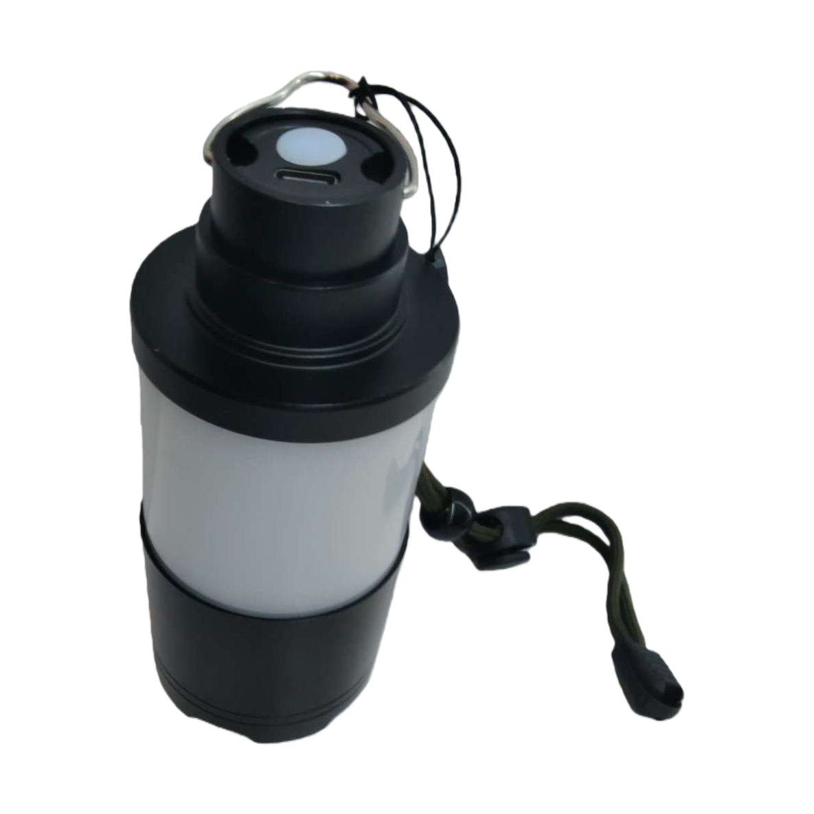 Nueva luz de campamento portátil multifuncional cuerpo de luz negro pantalla de luz blanca luz de tienda de camping al aire libre portátil linterna de iluminación portátil Specification image