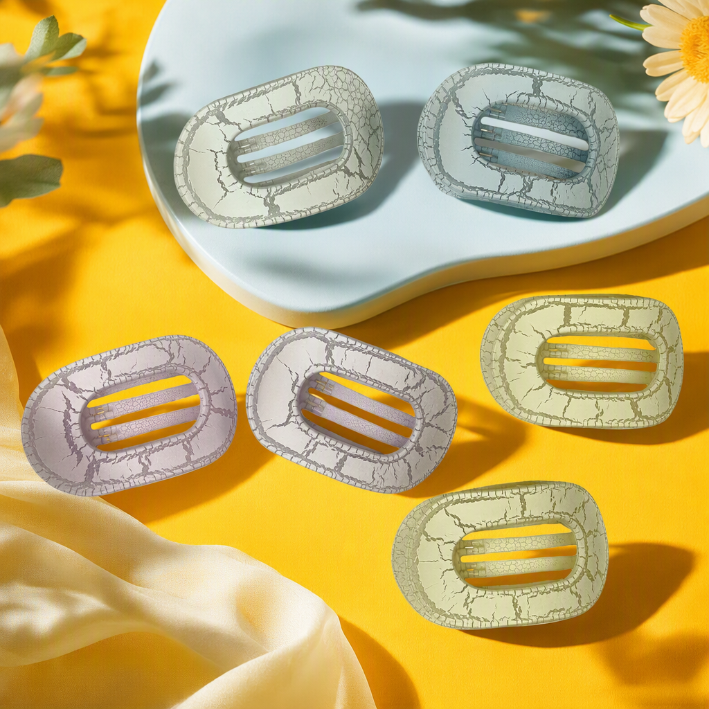 Creative crack-textured hair clips, fashionable and simple hair accessories, hairstyle decoration hair clips, hair accessories, hair clips clips, hairstyle accessories Specification image