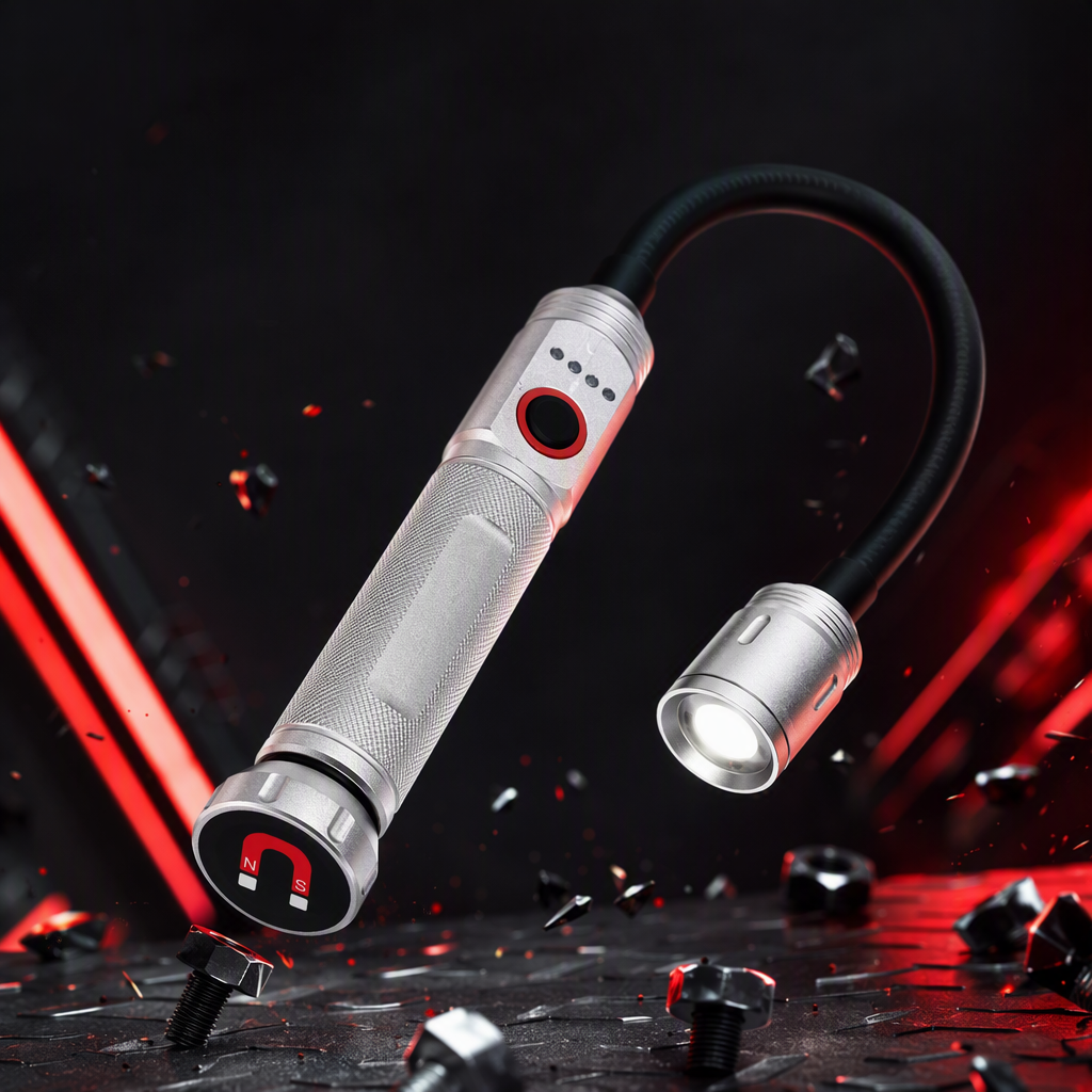 New portable emergency LED work light with magnetic attraction, zoom and charging, outdoor maintenance and household emergency work light