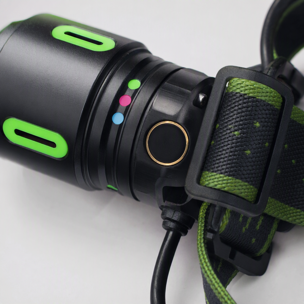 New multi-functional high-brightness long-range headlamp, outdoor fishing, home lighting headlamp with charging and zoom headlamp details Picture
