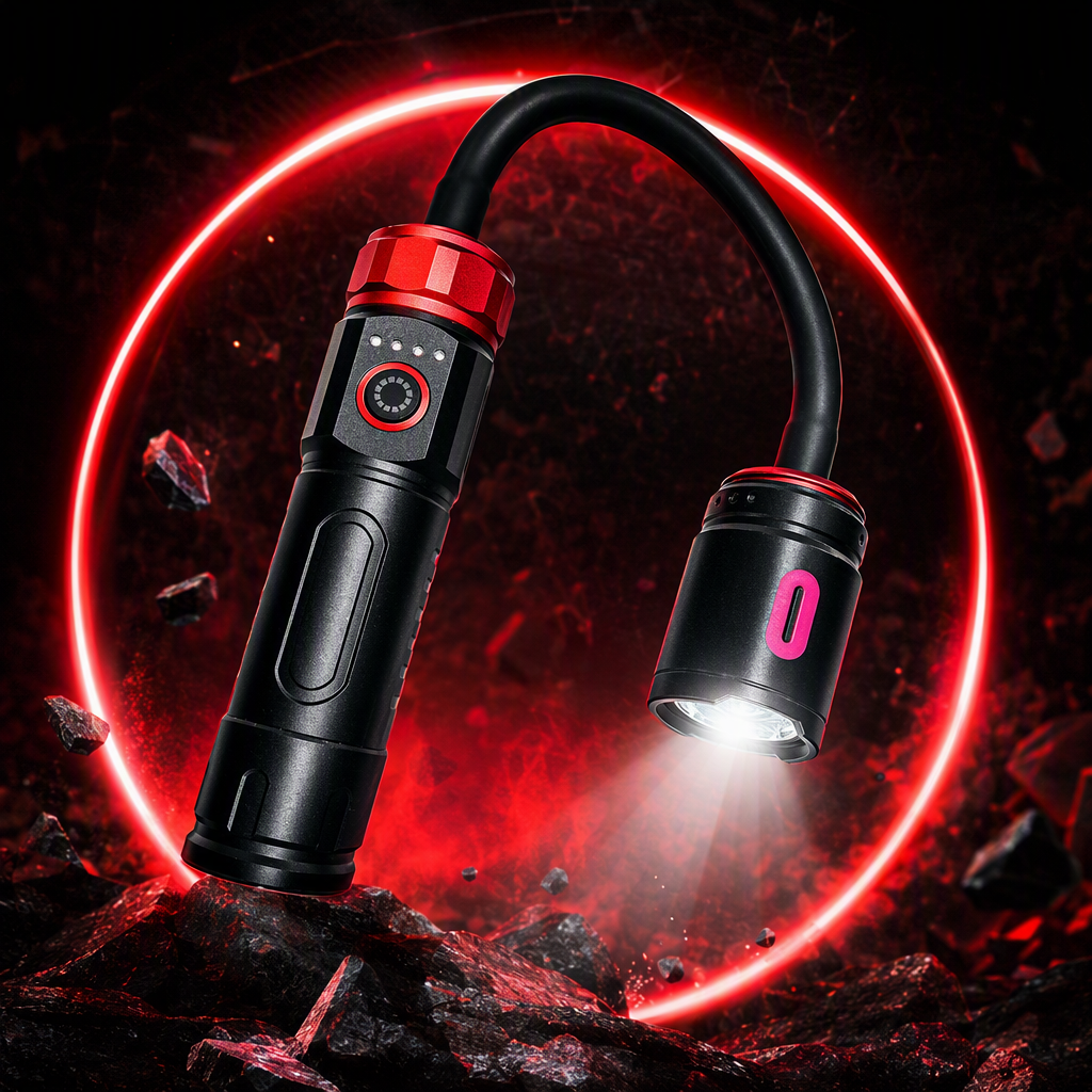 New multi-functional portable LED work light with magnetic attraction, rechargeable zoom work light, outdoor maintenance emergency lighting work light