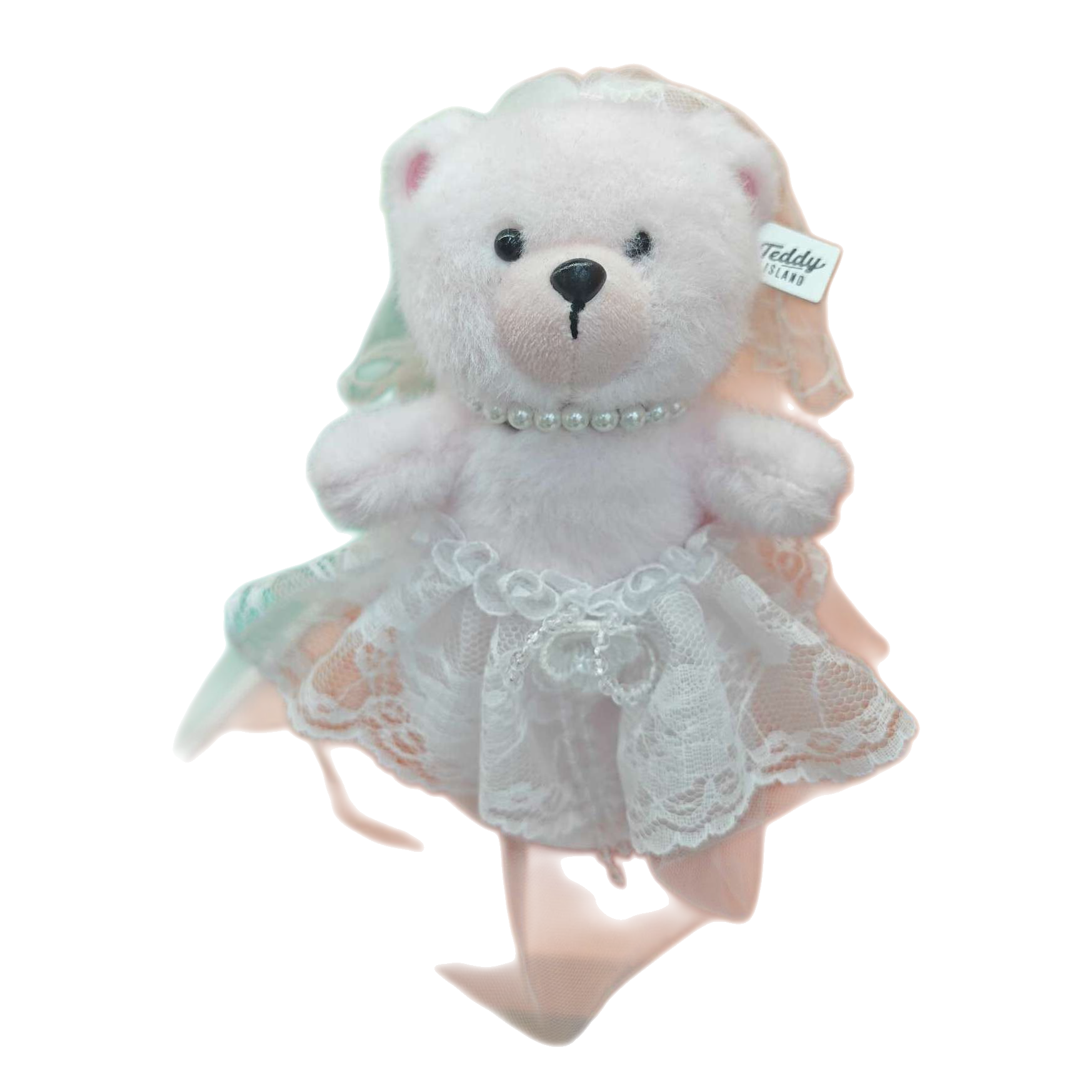 Cute white wedding bear plush dolls, wedding fabric ornaments, couple gifts, birthday and festival presents Item Picture