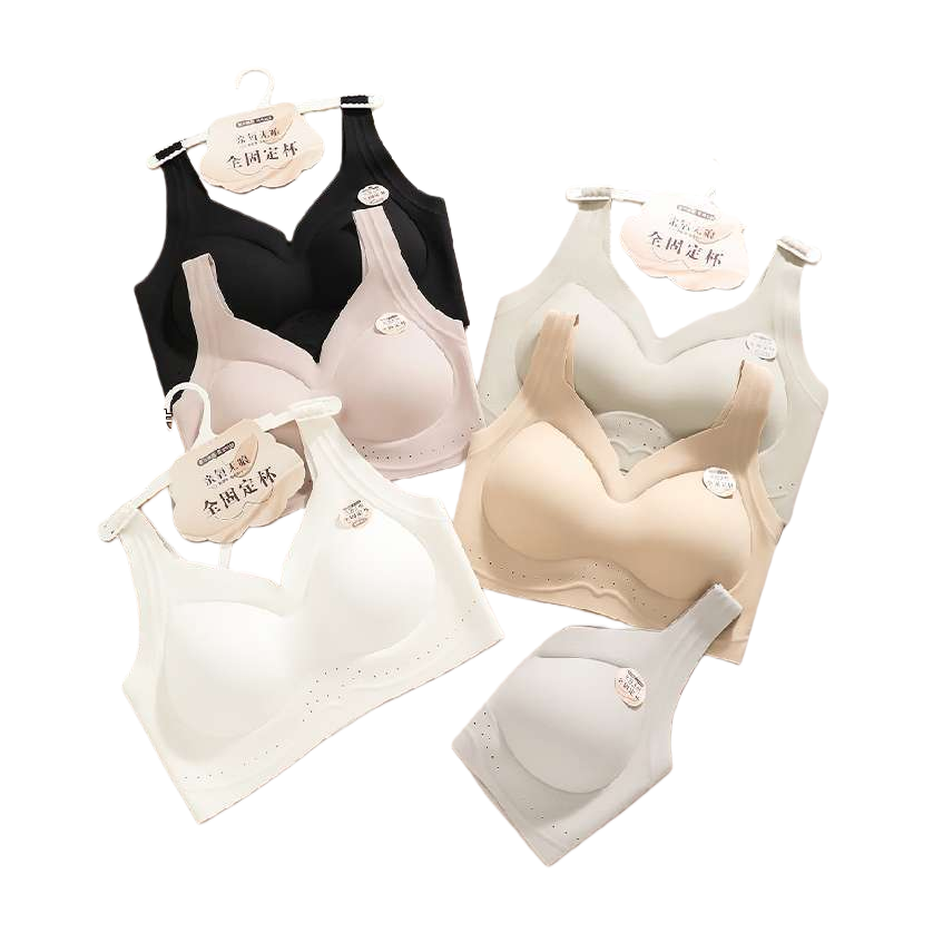 Multi-color invisible bra, thin, seamless, frameless, comfortable and breathable lingerie set for girls Item Picture