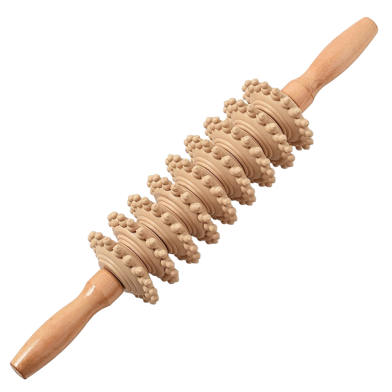 Rodillo de masaje de madera multifuncional para relajar el amasamiento muscular profundo salud y bienestar Item Picture