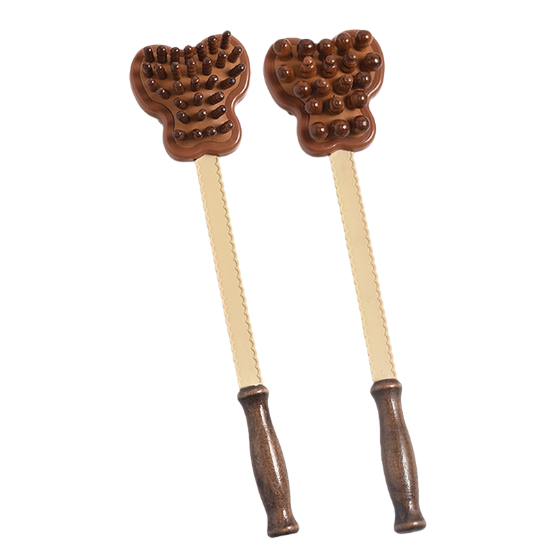 The multi-functional brown butterfly massage hammer is a deep percussion therapy device for relaxing muscles and a portable home massage tool Item Picture