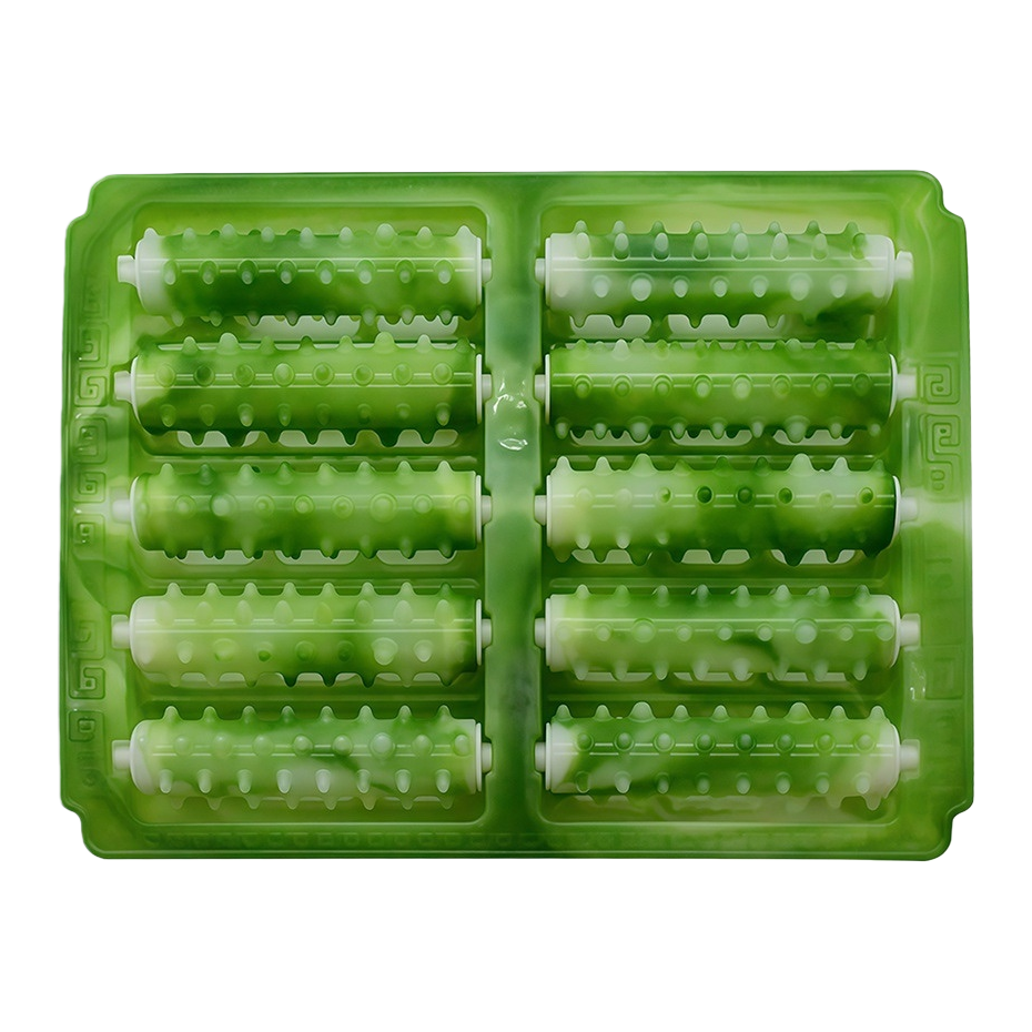 Juego de rodillos de masaje verde multifuncional para relajar el amasado profundo del cuerpo para aliviar la fatiga cuidado de la salud Item Picture