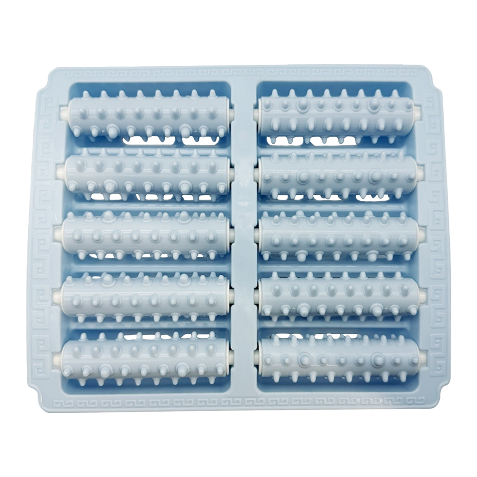 Masaje de pies azul oscuro rodillo relajante pie acupresión pedicura fisioterapia masajeador para el hogar modelo portátil Item Picture