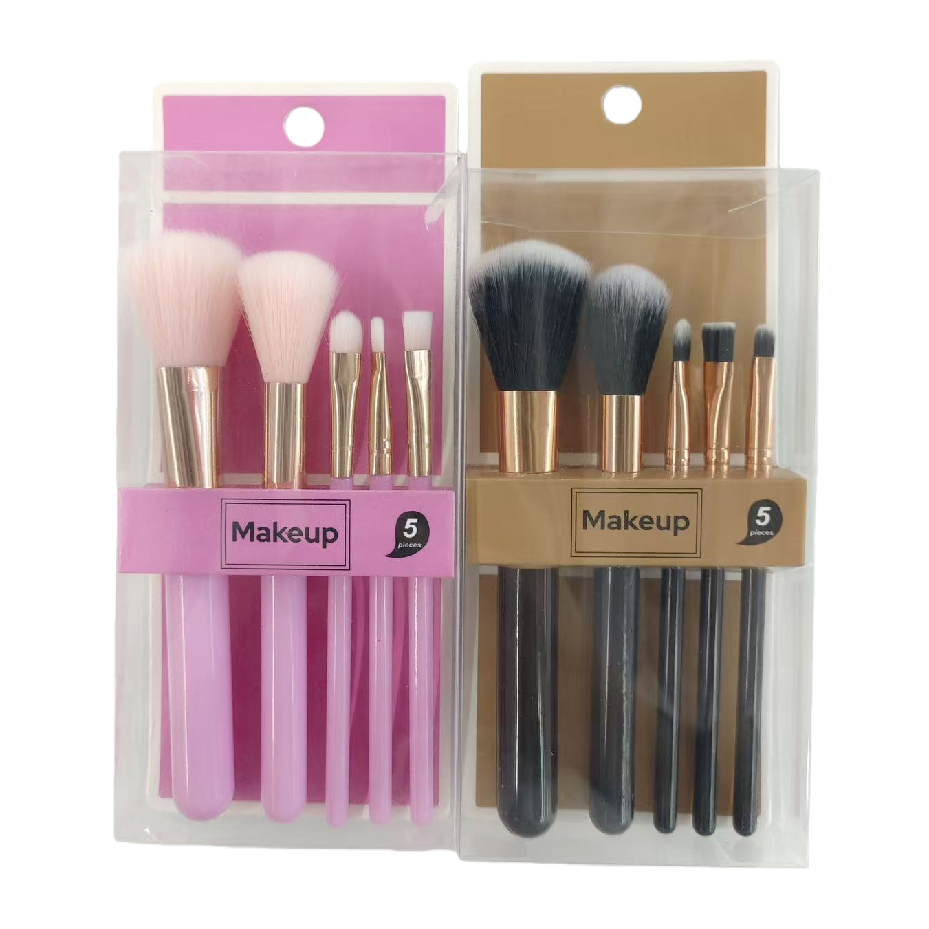Pink and black makeup brush set, professional makeup tools, multi-functional foundation, eyeshadow and blush brush set, suitable for students and beginners Item Picture
