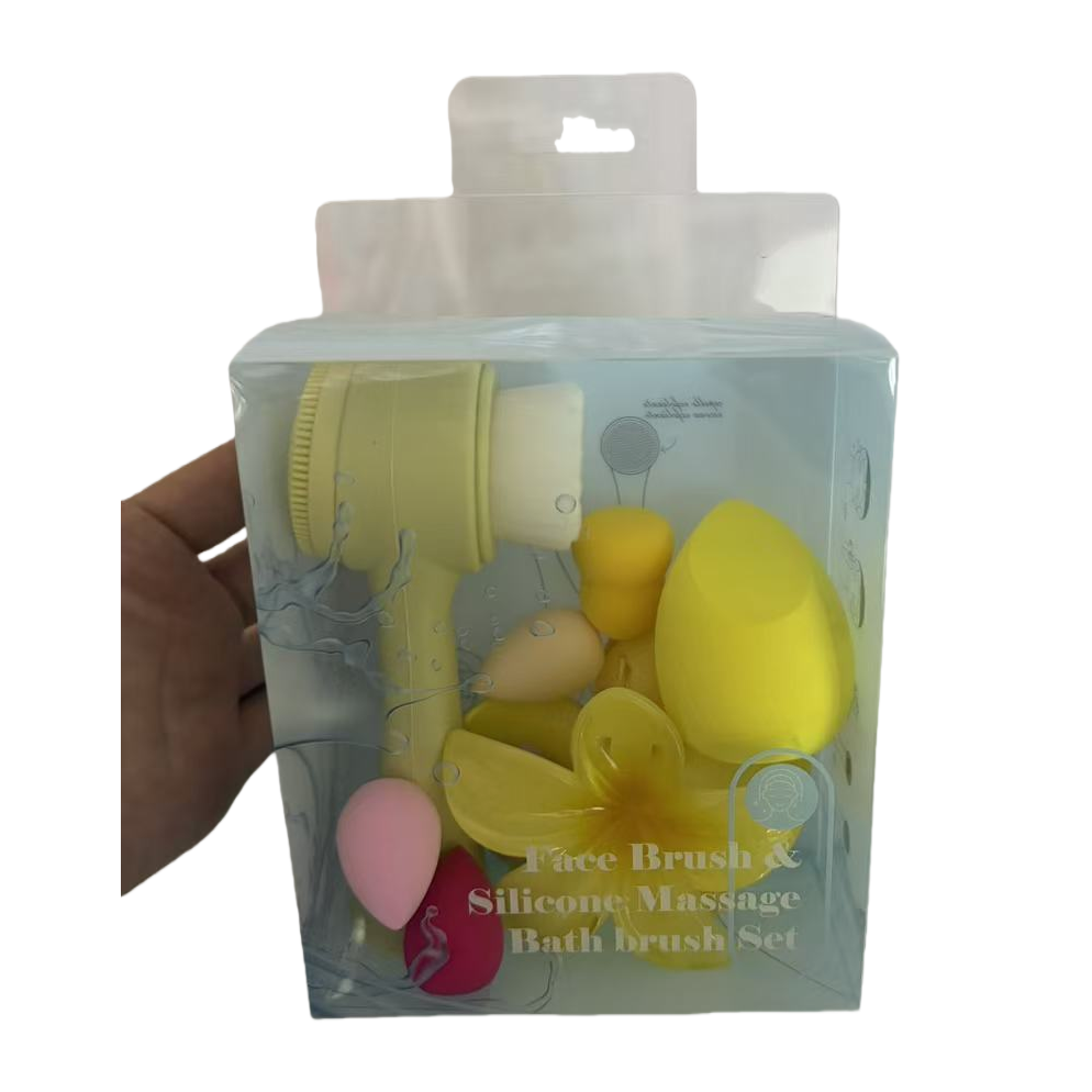 Transparent packaging box beauty tool set, multi-functional makeup tools, storage and organization, portable beauty products combination Item Picture