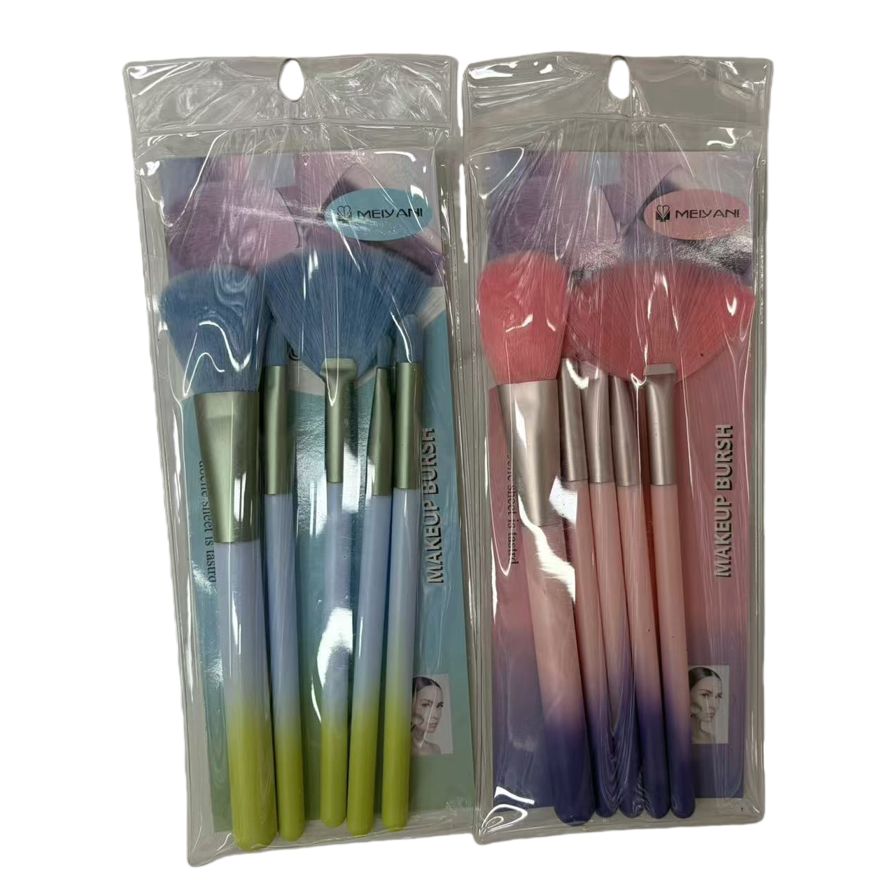 Multi-color gradient makeup brush set, professional makeup tools, durable and essential for beauty Item Picture