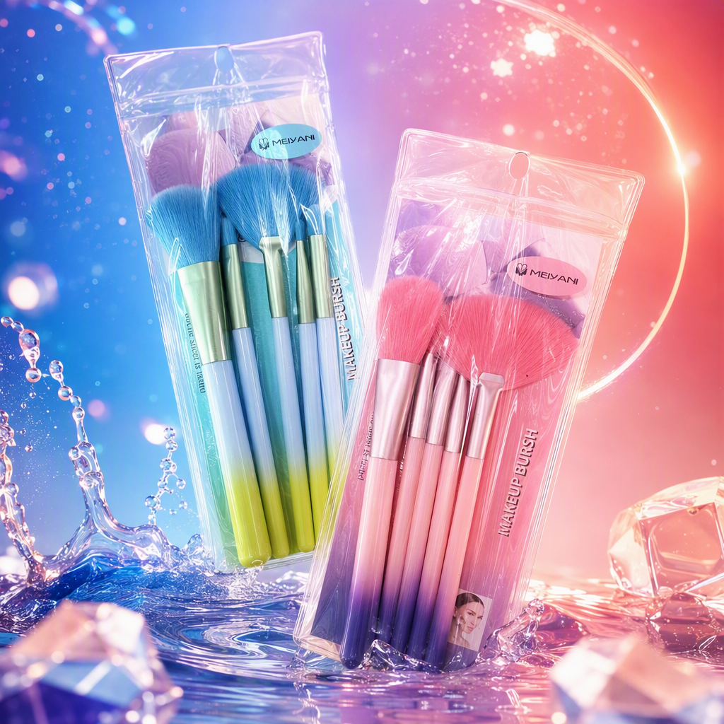 Multi-color gradient makeup brush set, professional makeup tools, durable and essential for beauty Specification image